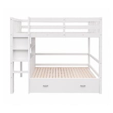 Solenne Convertible Single Over Double Bunk Bed with Desk & Mattress